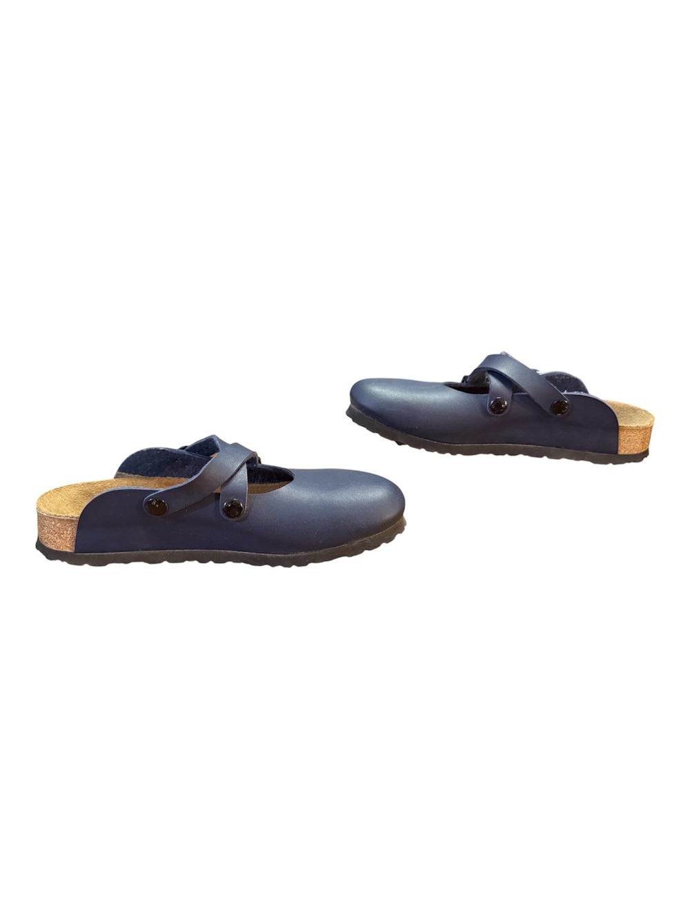 Birki’s by Birkenstock Dorian Navy Leather Mary Jane Clogs Women’s Size 7 - Picture 5 of 9
